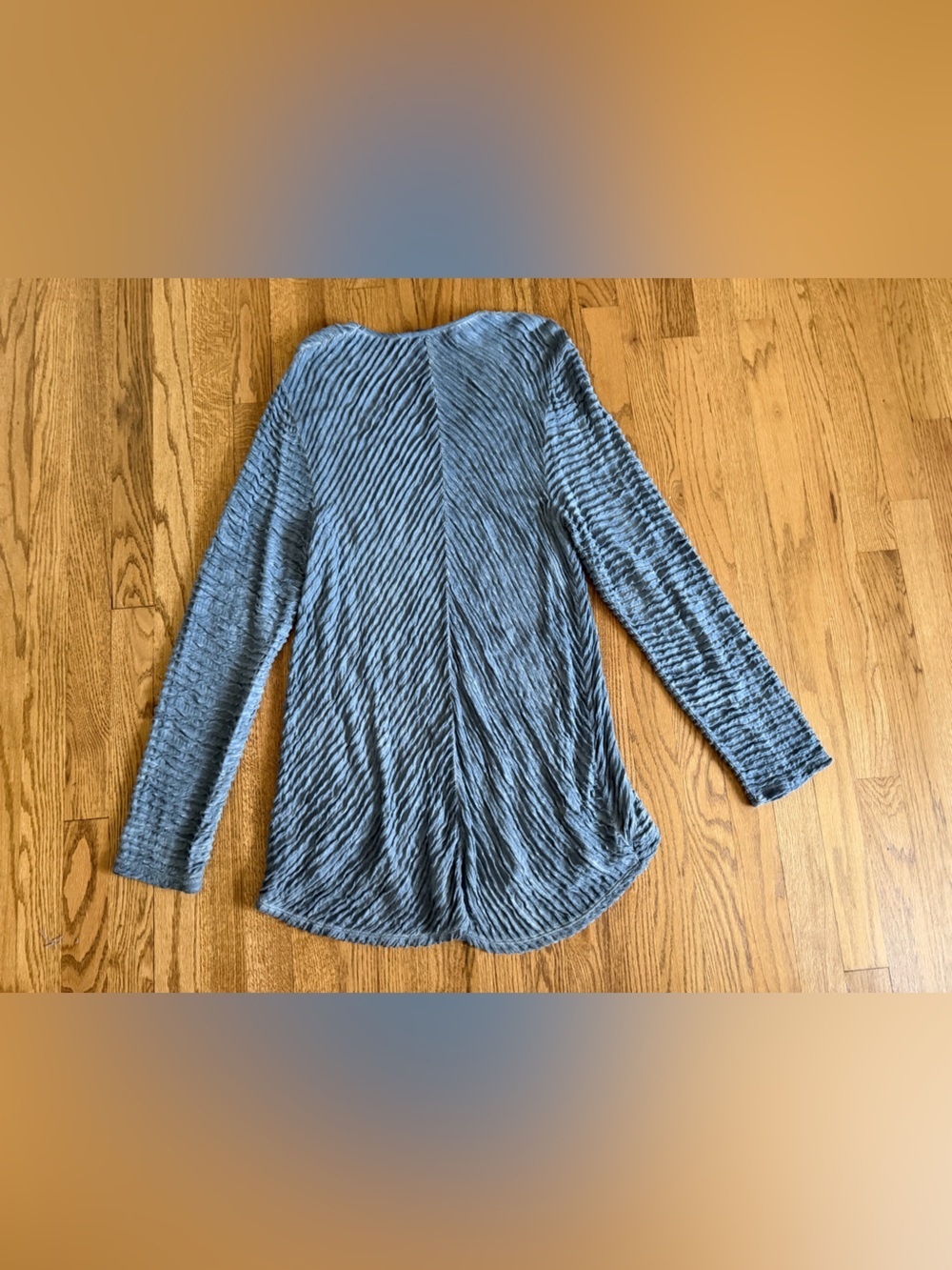 Mind Set hi-low tunic top by XCVI Blue LAGENLOOK crinkled lightweight size L - Picture 11 of 15
